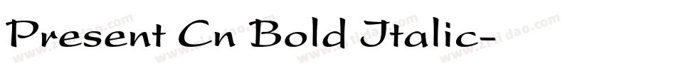 Present Cn Bold Italic字体转换